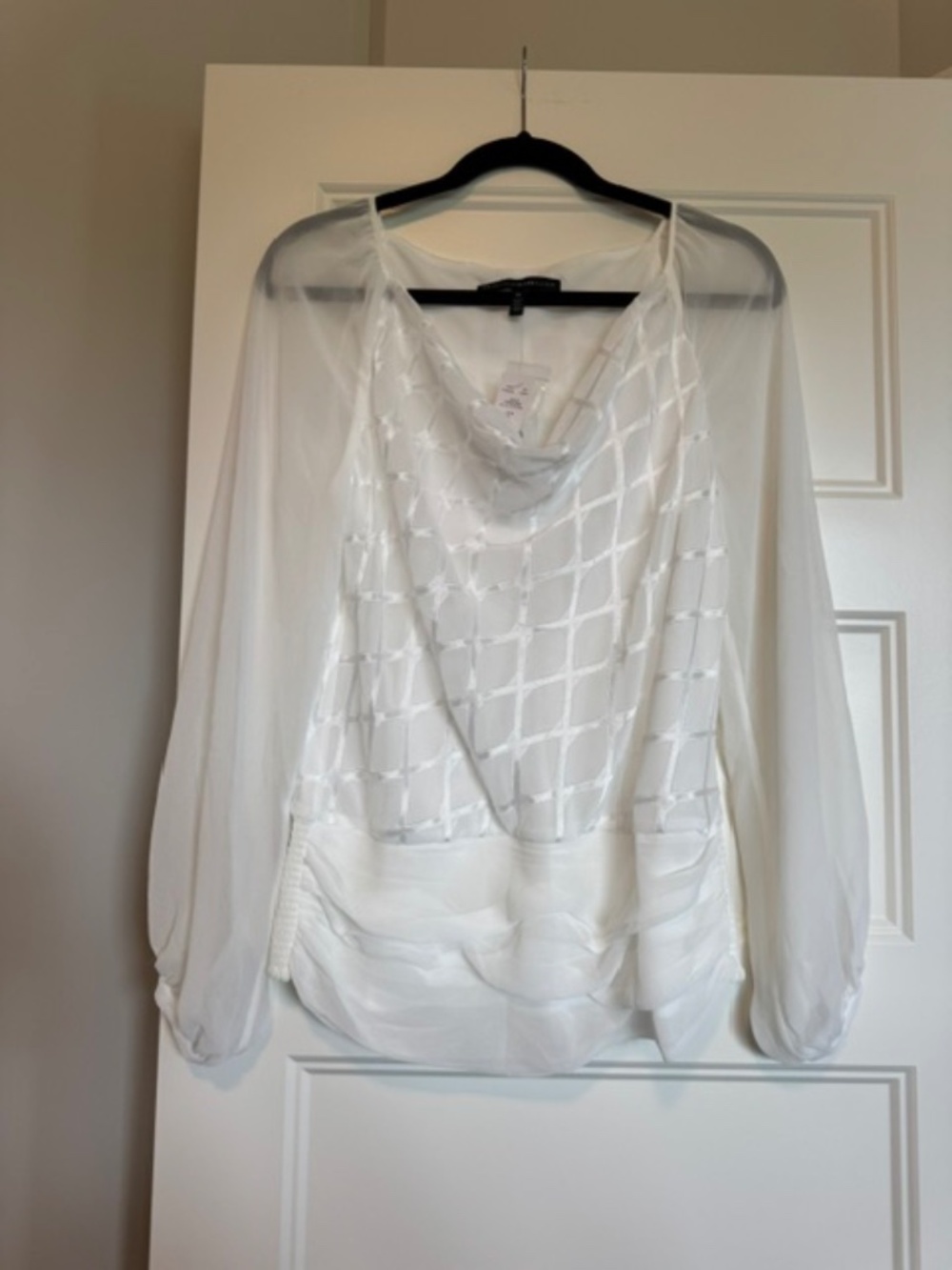 NWT White House Black Market Geometric Blouse – Size 10